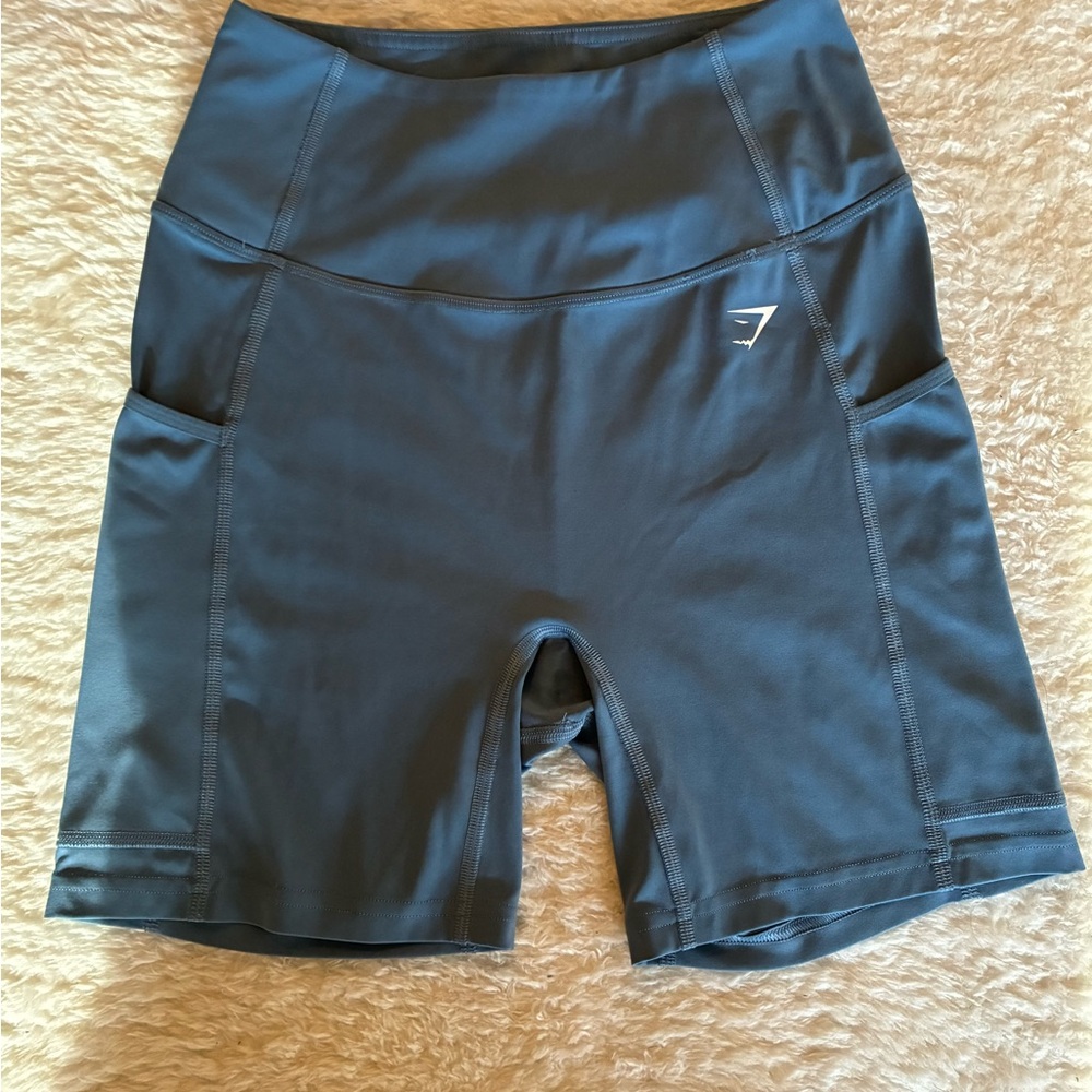 Gymshark Women's Blue Bike Shorts - 6”